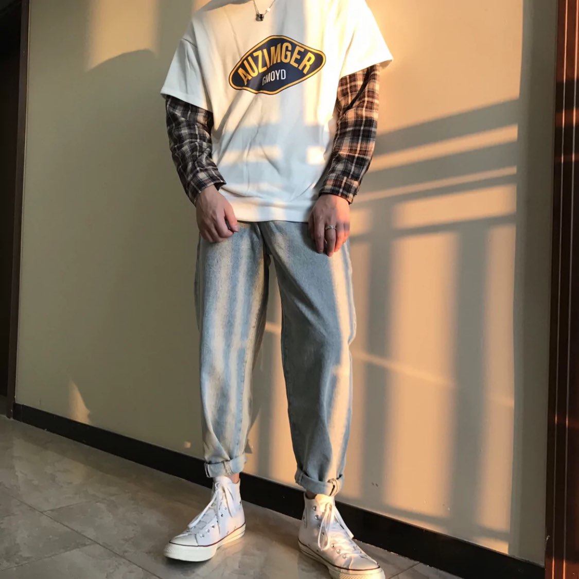 不一样的格子衫😝