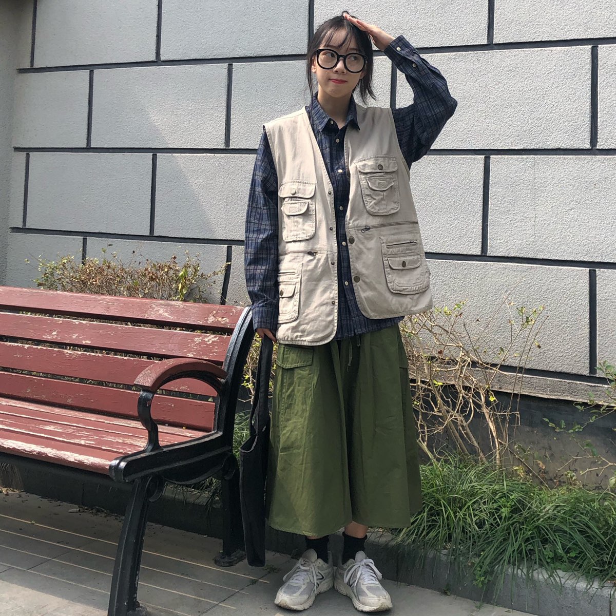 #OOTD##工装女孩#
秋天终于来辽 