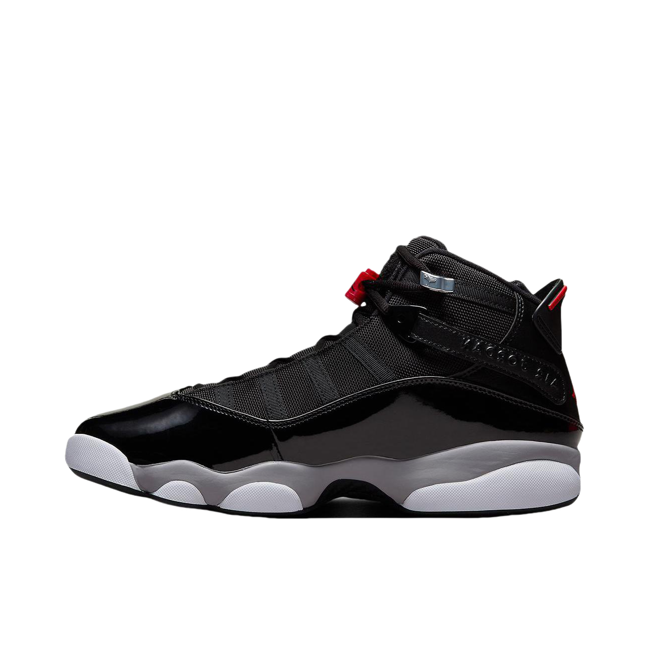 推荐商品：Air Jordan 6 Rings 六冠王 篮球鞋 zoom air缓震透气耐磨复古潮流百搭防滑包裹性 黑色/灰色