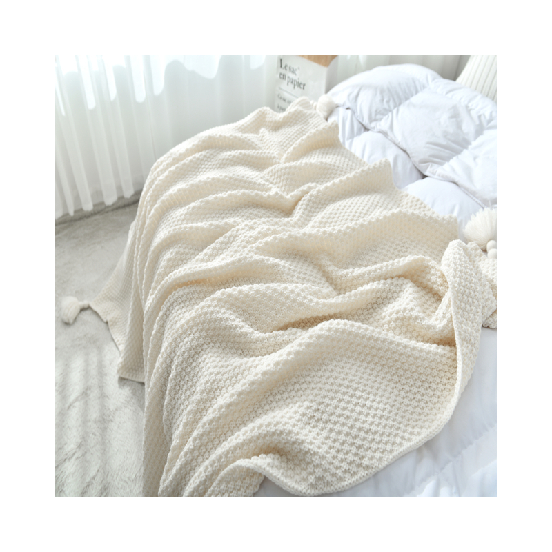 推荐商品：羽泽 北欧风毛线针织空调休闲毯子