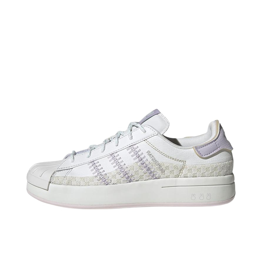 推荐商品：adidas Superstar Ayoon 板鞋 贝壳头舒适透气轻便百搭耐磨圆头平跟 MIFFY联名/白色/紫色/酒红