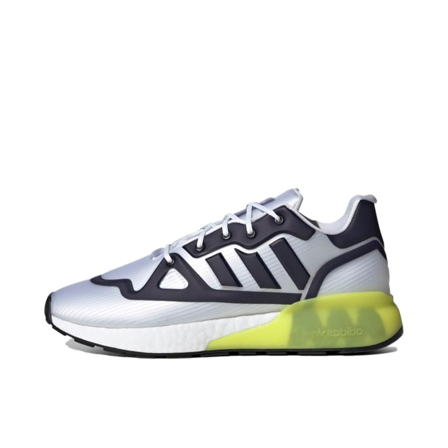 推荐商品：adidas Originals ZX 2K Boost 缓震轻便 透气 织物 跑鞋 白色/蓝色/黄色