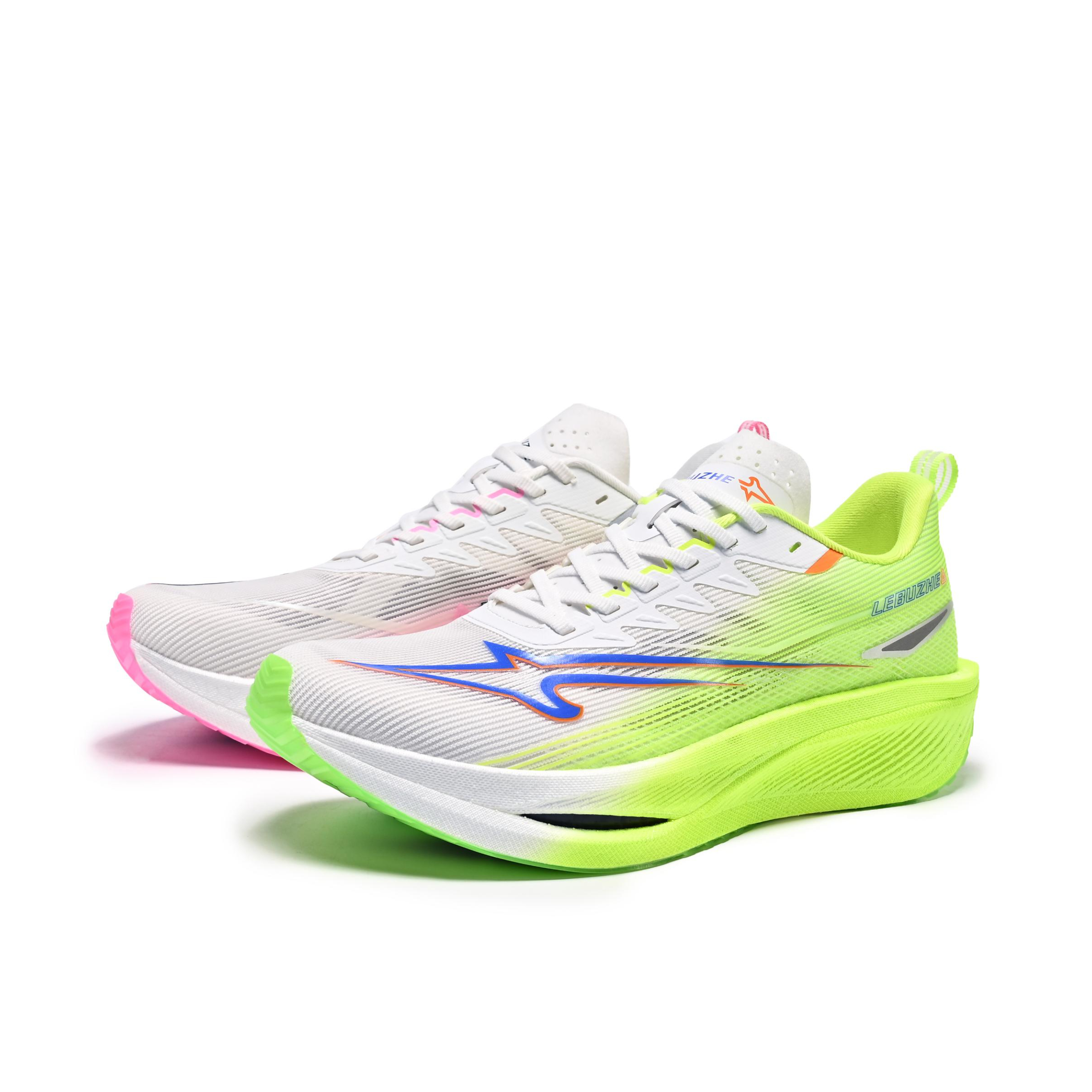 推荐商品：乐步者 风爆1.0 碳板 竞速 透气 跑鞋 鸳鸯配色/青柠樱花