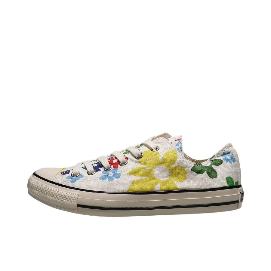 推荐商品：Converse/匡威 Chuck Taylor All Star 帆布鞋 常青款轻便防滑耐磨百搭复古圆头减震贴合高帮 Jams联名/白色/彩色花卉