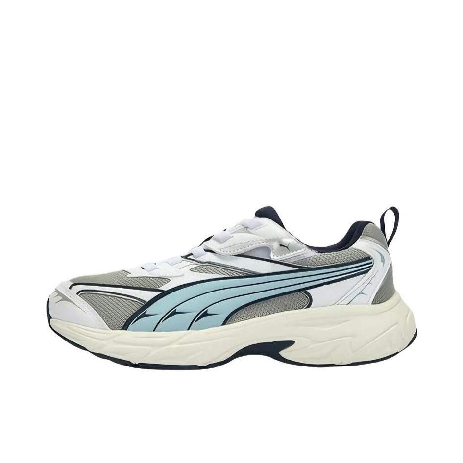 推荐商品：Puma/彪马 Morphic 运动休闲鞋 防滑耐磨轻便网面透气舒适百搭复古圆头 大童/浅灰色/银灰色/海军蓝