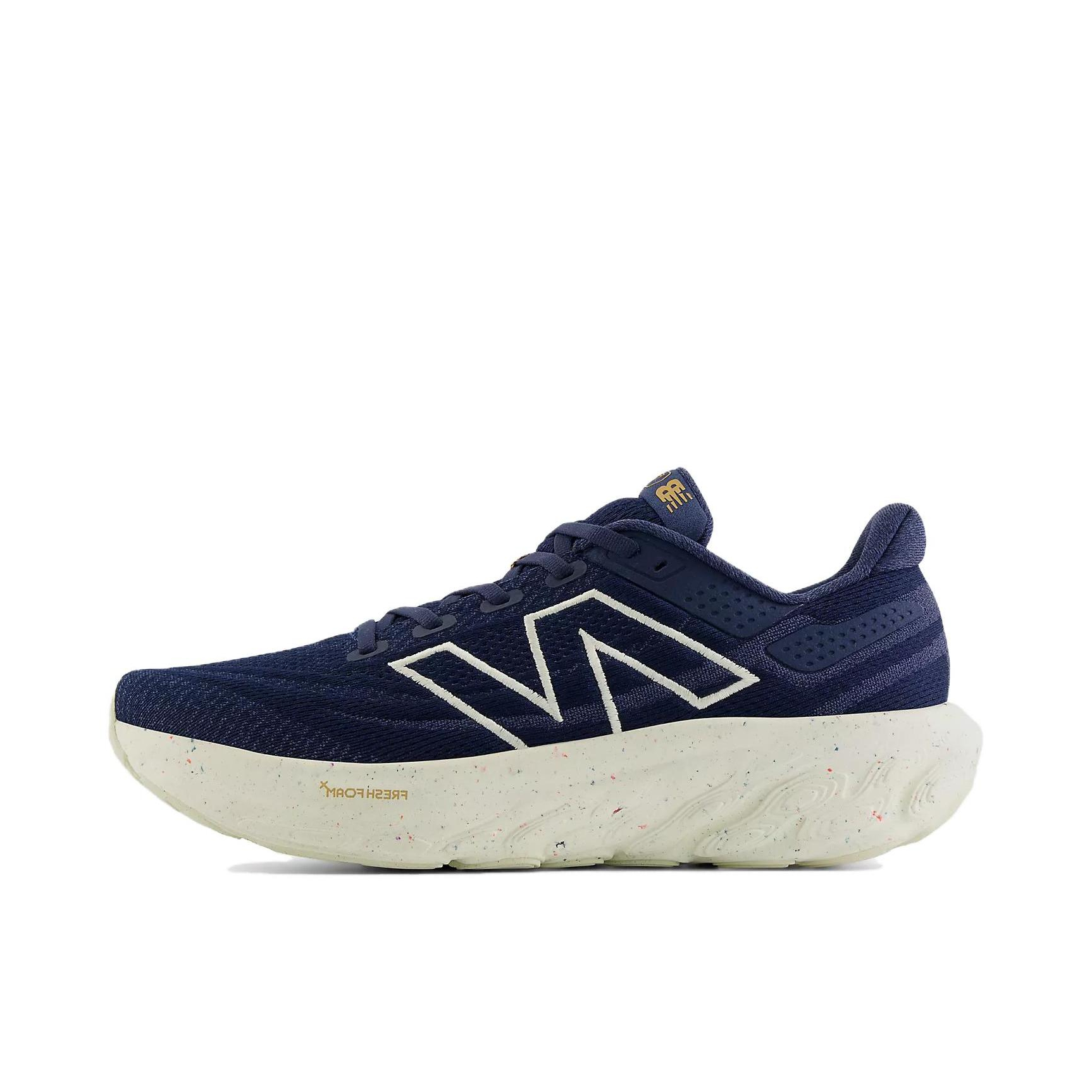 推荐商品：New Balance Fresh Foam X 1080v13 跑鞋 舒适缓震防滑耐磨慢跑圆头 D宽/海军蓝