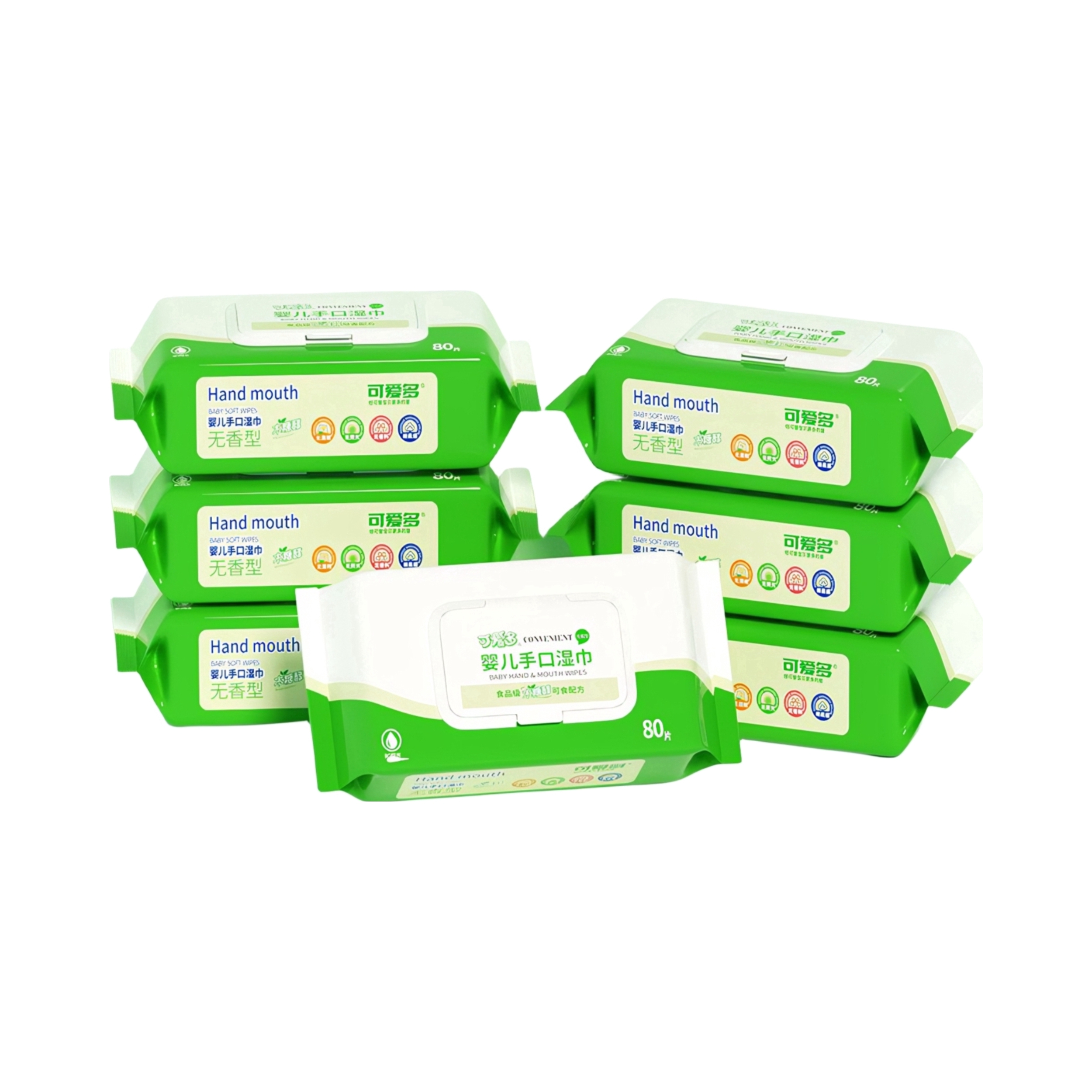 推荐商品：可爱多 婴儿手口湿巾大包带盖