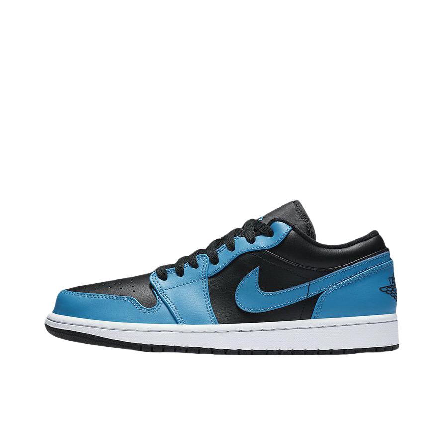 推荐商品：Air Jordan 1 板鞋 运动休闲鞋 复古潮流支撑合成革 Laser Blue 低帮/镭射蓝/黑色