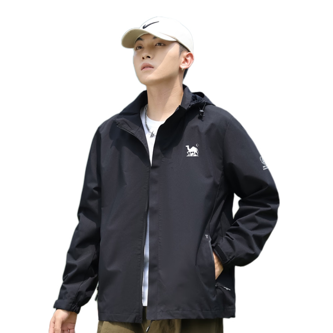 推荐商品：东方骆驼 防泼水冲锋衣 SWKJKQQ2352 黑