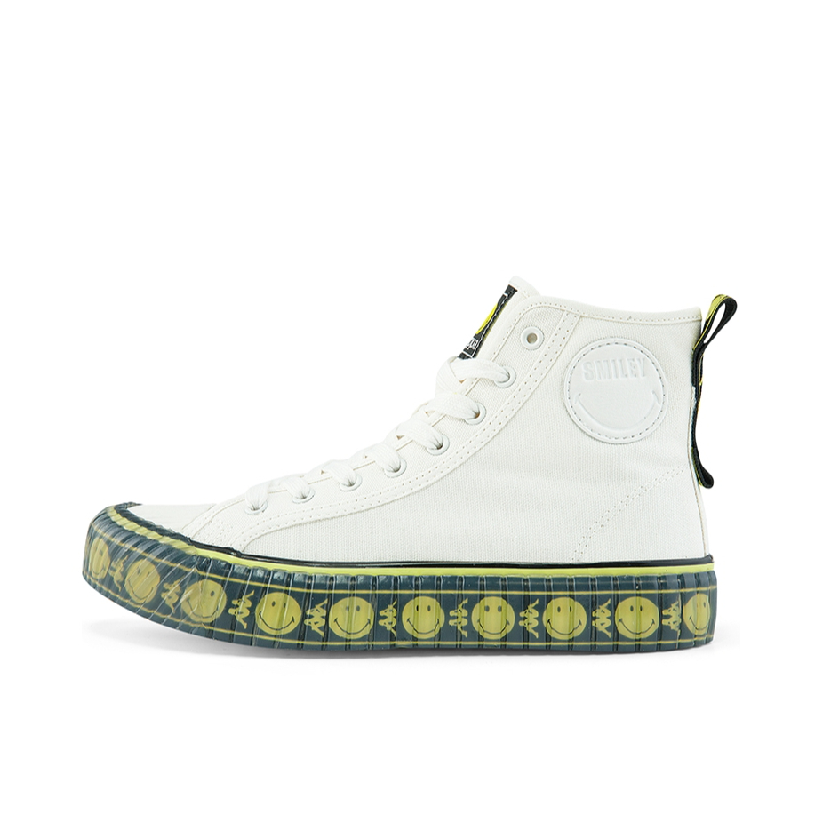 推荐商品：Kappa 笑脸联名 情侣帆布鞋 KPCTHVS70C 白色