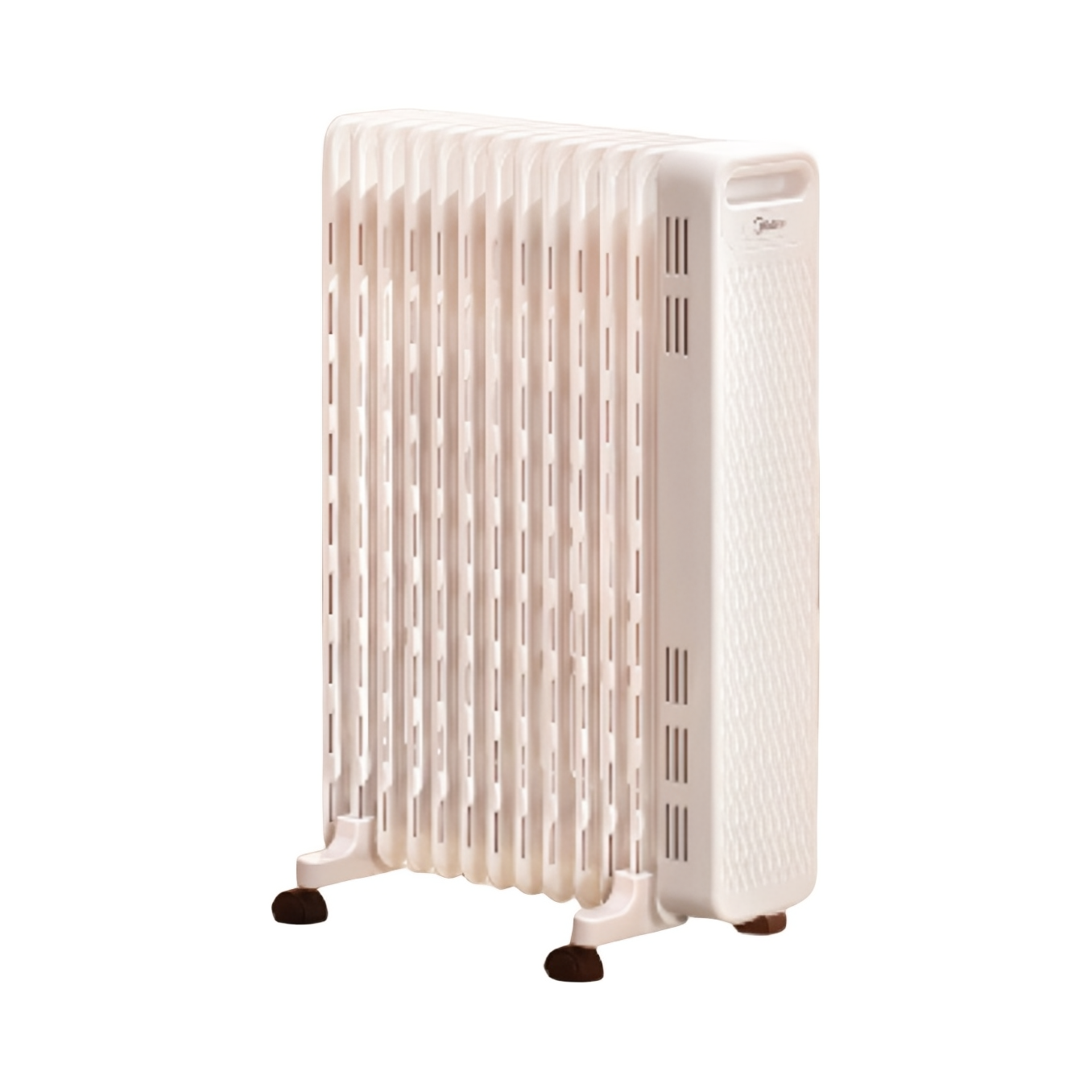 Midea/美的 电油汀取暖器 卧室 大面积速热 烘衣 节能省电 恒温 客厅全屋升温 轻音 防烫 劲暖 大功率 立式 烤火炉 白色