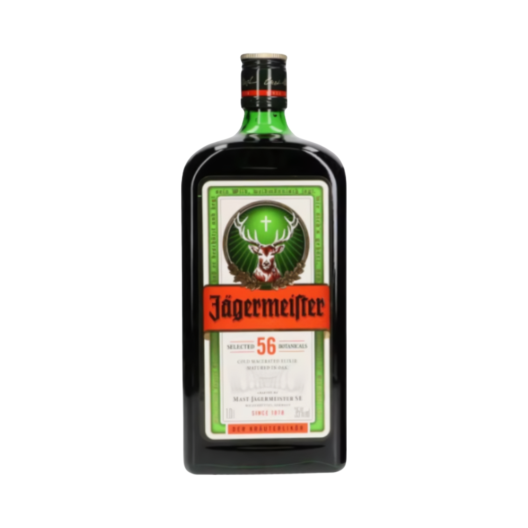 推荐商品：Jagermeister/野格 圣鹿 力娇酒 35%vol 进口调酒 1L 瓶装