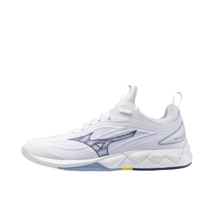 推荐商品：Mizuno/美津浓 WAVE LUMINOUS 3 室内 比赛 缓震软弹贴合型 排球鞋 白色/蓝色