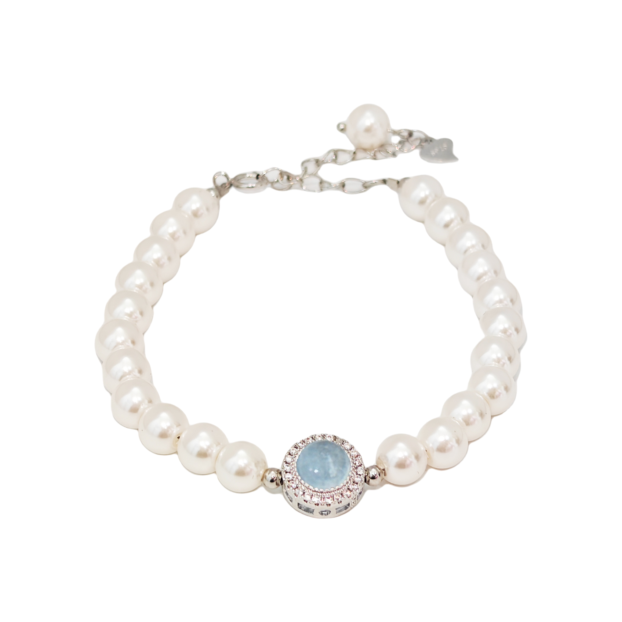 推荐商品：NAME.S 海蓝宝珍珠手链