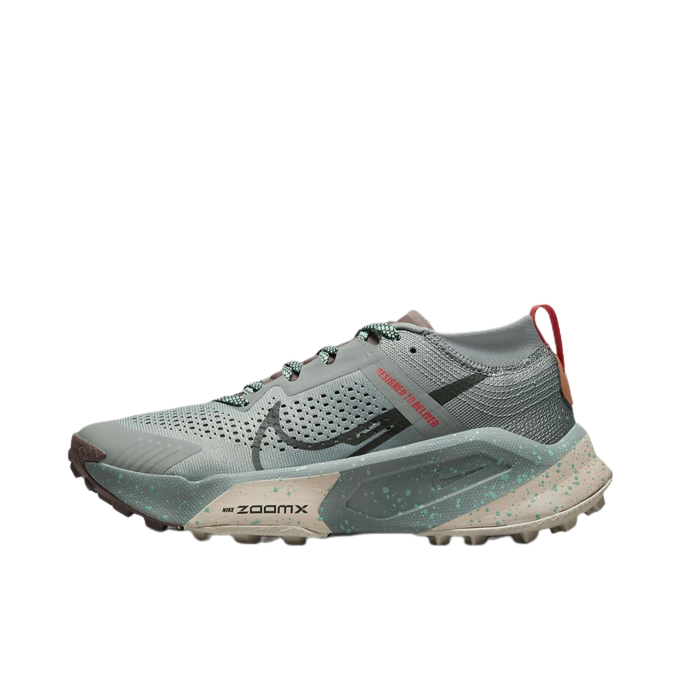 推荐商品：Nike ZoomX Zegama Trail 跑鞋 越野抓地泡棉缓震 女款/绿色/黑色