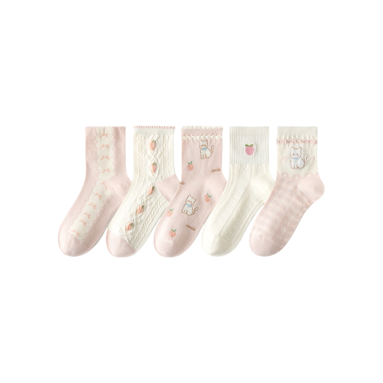 推荐商品：Caramella/卡拉美拉 2024SS透气吸汗薄款中筒袜 512405