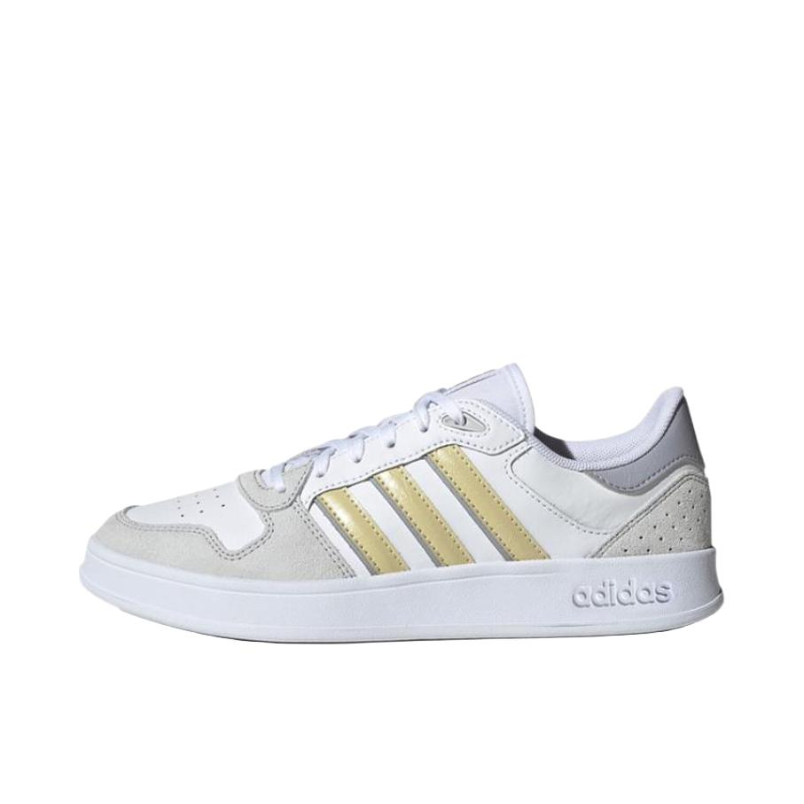 推荐商品：adidas Breaknet Plus 板鞋 防滑耐磨舒适百搭缓震透气复古轻运动 灰色/金色