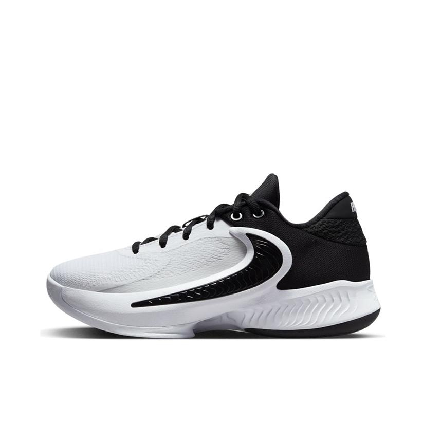 推荐商品：Nike Zoom Freak 4 字母哥4代 透气 缓震防滑 包裹性支撑 织物 实战 篮球鞋 GS/黑色/白色