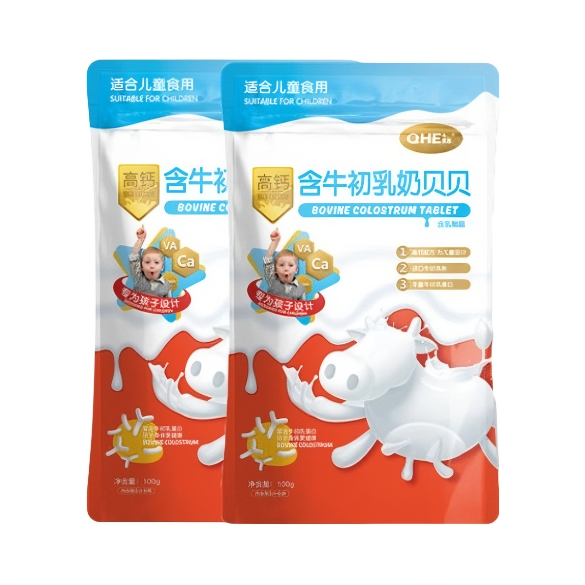 推荐商品：QHE+/其嘉 宝宝牛初乳益生菌干奶贝贝高钙奶小奶花无添加3岁干吃