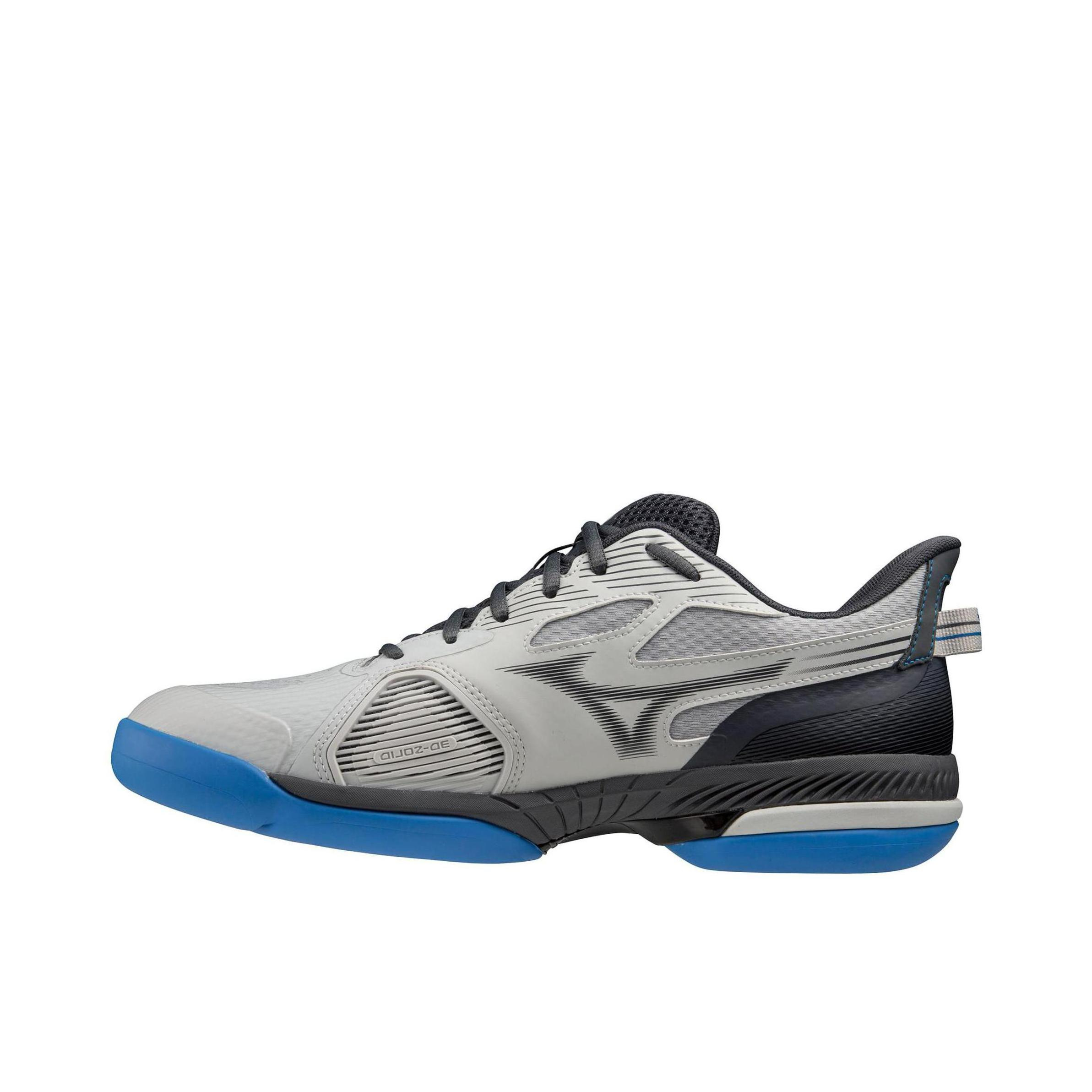 推荐商品：Mizuno/美津浓 Wave Exceed 5 减震 耐磨 清凉 回弹 网球鞋 浅灰色/蓝色