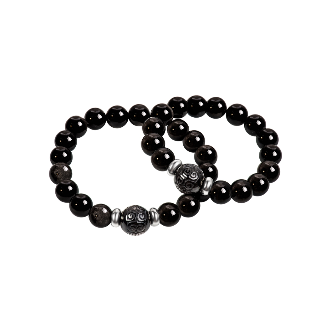 推荐商品：SIMPLE JOYS 上岸黑曜石串珠手链 CB015-1