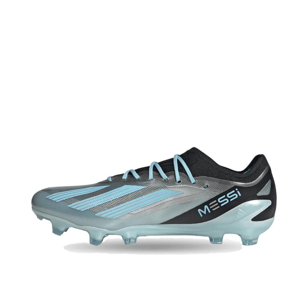 推荐商品：adidas X Crazyfast Messi.1 FG 超顶级 胶质长钉 天然草地 减震耐磨 足球鞋 蓝色/灰色