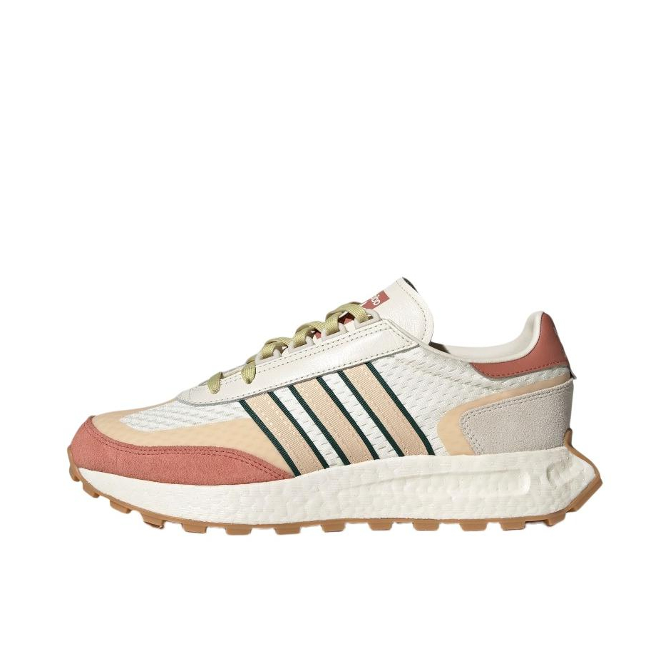 推荐商品：adidas Originals RETROPY E5 跑鞋 缓震透气复古 白色/豆沙红