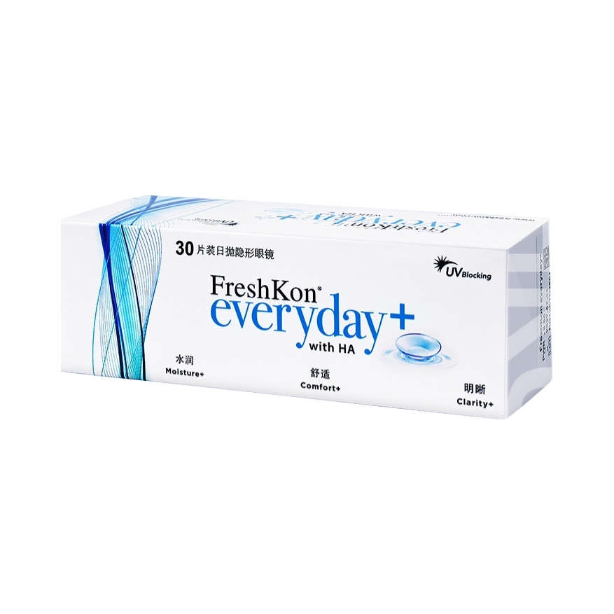 推荐商品：菲士康 EVERYDAY水润舒适日抛14.2mm隐形眼镜 高度数