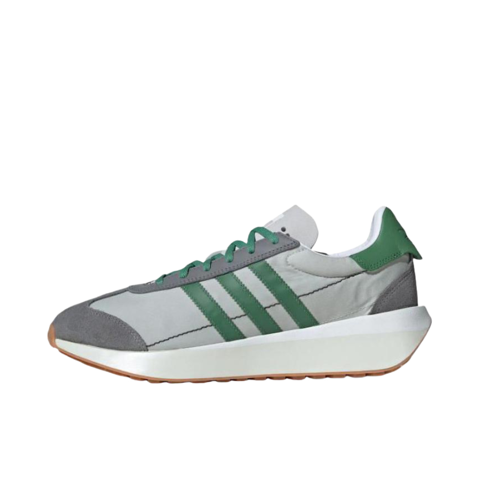 推荐商品：adidas Originals Country Xlg T头鞋 德训鞋 运动休闲鞋 复古防滑耐磨轻便舒适透气绒面革 灰色/绿色