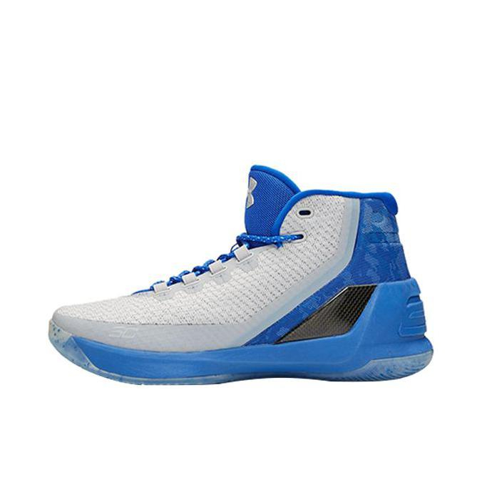 推荐商品：Under Armour/安德玛 Curry 3 实战 减震 防滑耐磨 篮球鞋 CornflowerBlue/Sliver
 钢灰蓝