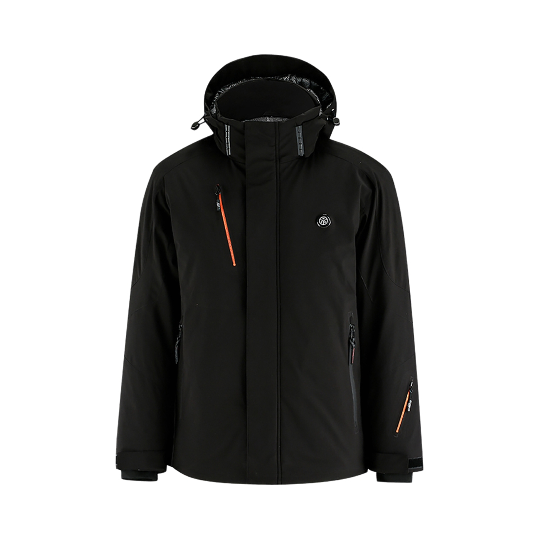 推荐商品：B.S.HORSE/黑仕马 充电自发热恒温连帽羽绒棉服 男女同款 H9998 黑/2毫安充电宝