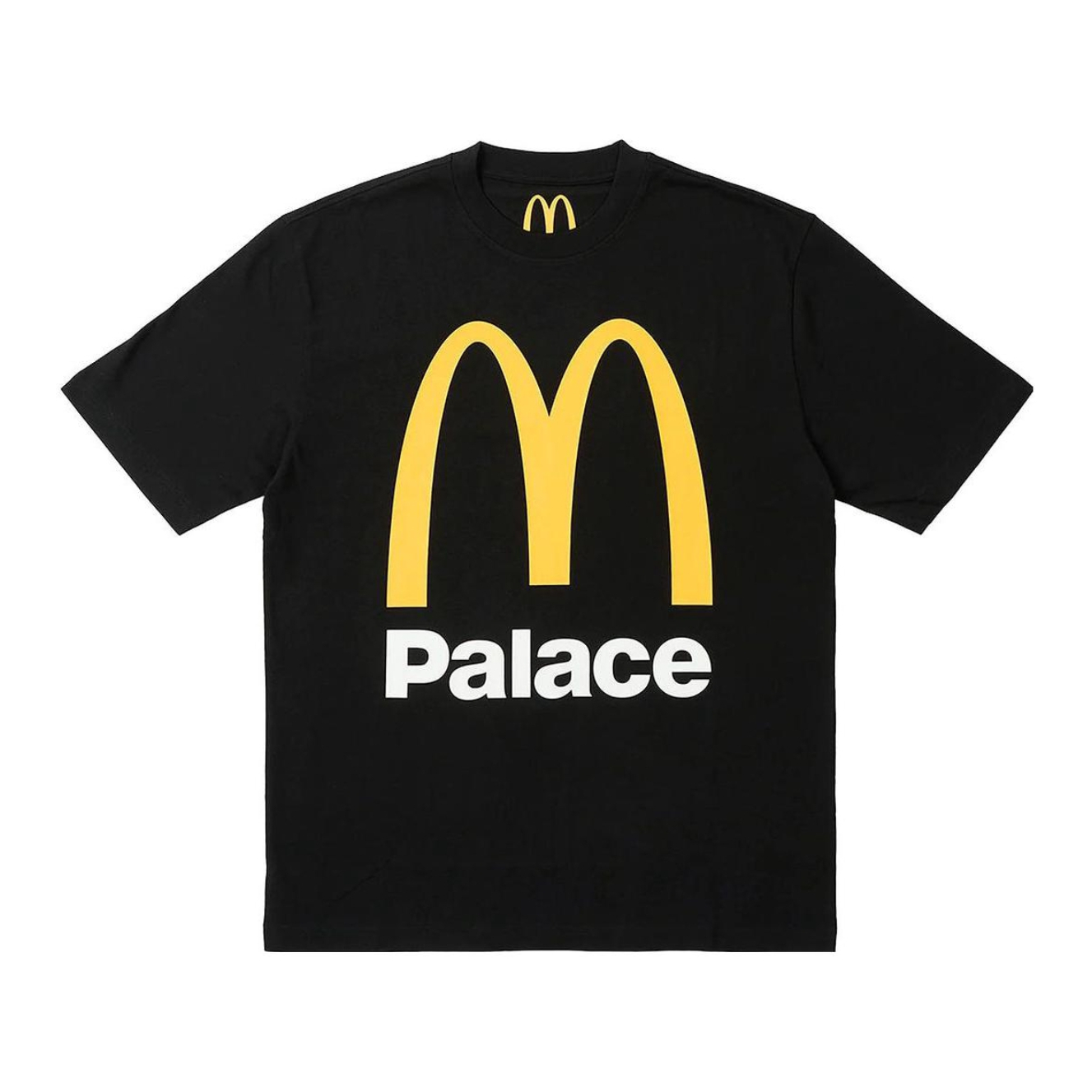 推荐商品：Palace x 麦当劳 联名系列纯色M字母大Logo印花圆领套头短袖T恤 P25TS339 黑
