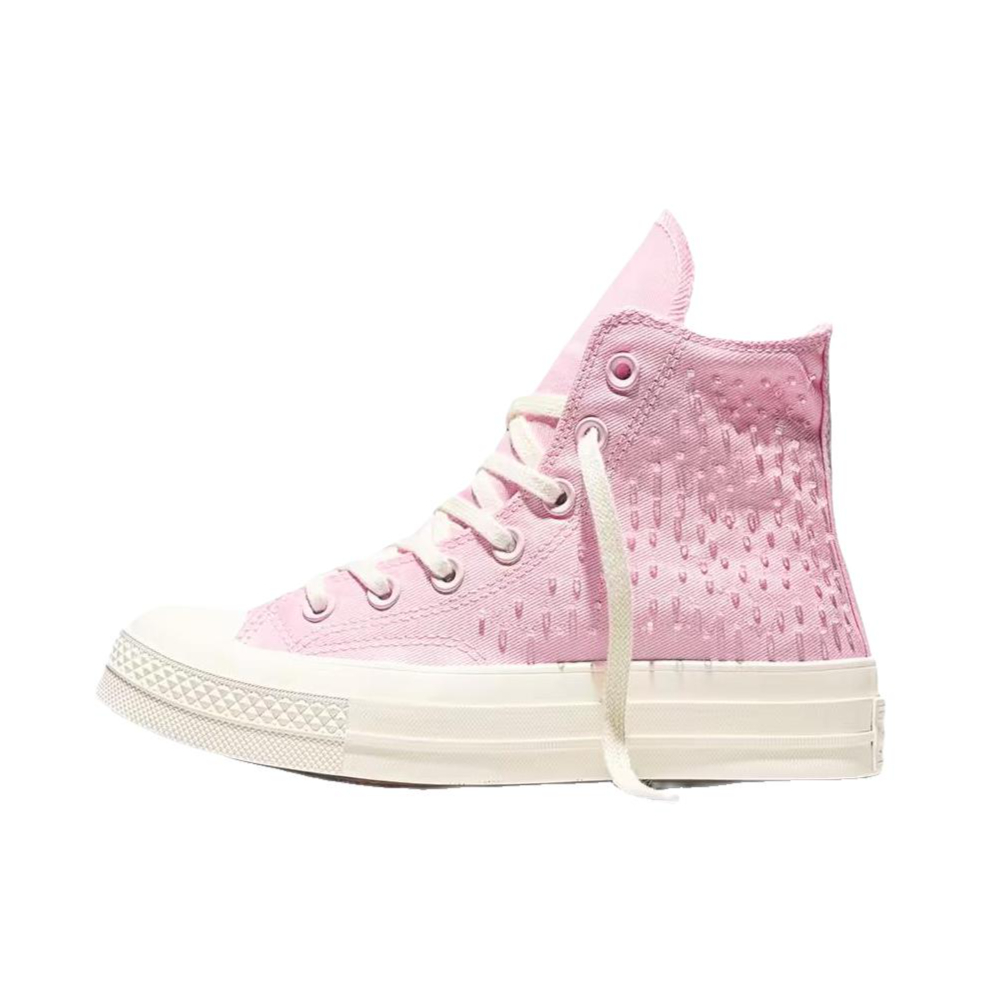 推荐商品：Converse/匡威 Chuck 70 帆布鞋 防滑耐磨薄底轻便透气舒适百搭复古时尚贴合圆头流光风 高帮/粉色