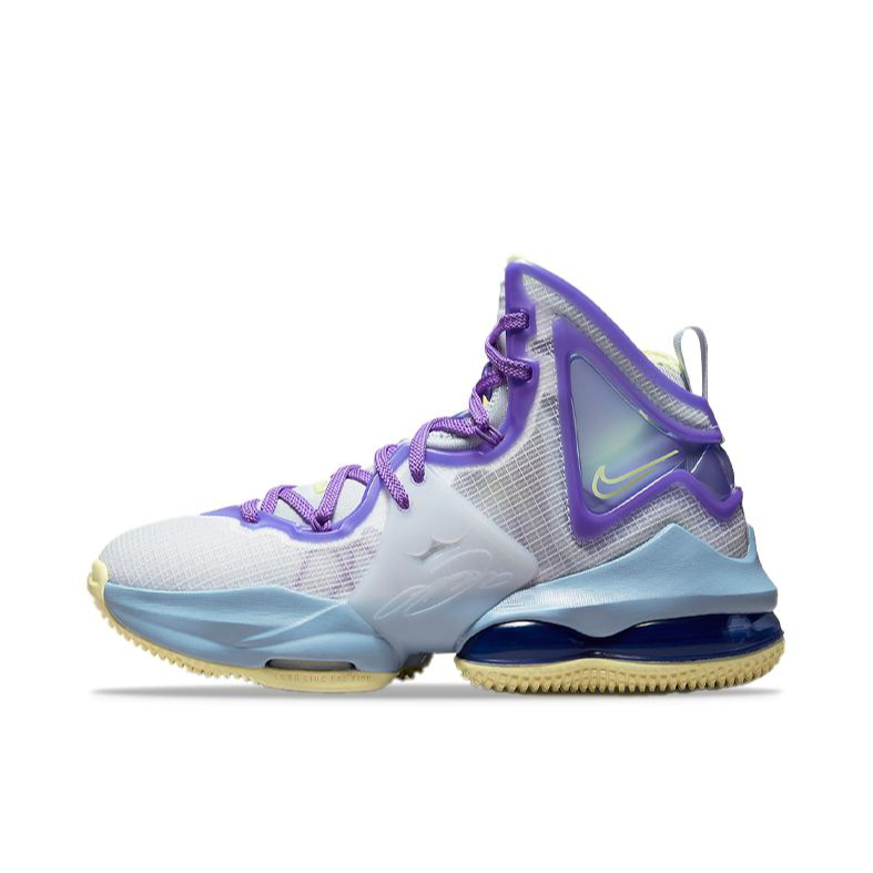 推荐商品：Nike Zoom LeBron 19 詹姆斯 缓震 织物 支撑 回弹 合成革 篮球鞋 Easter GS/紫黄/复活节