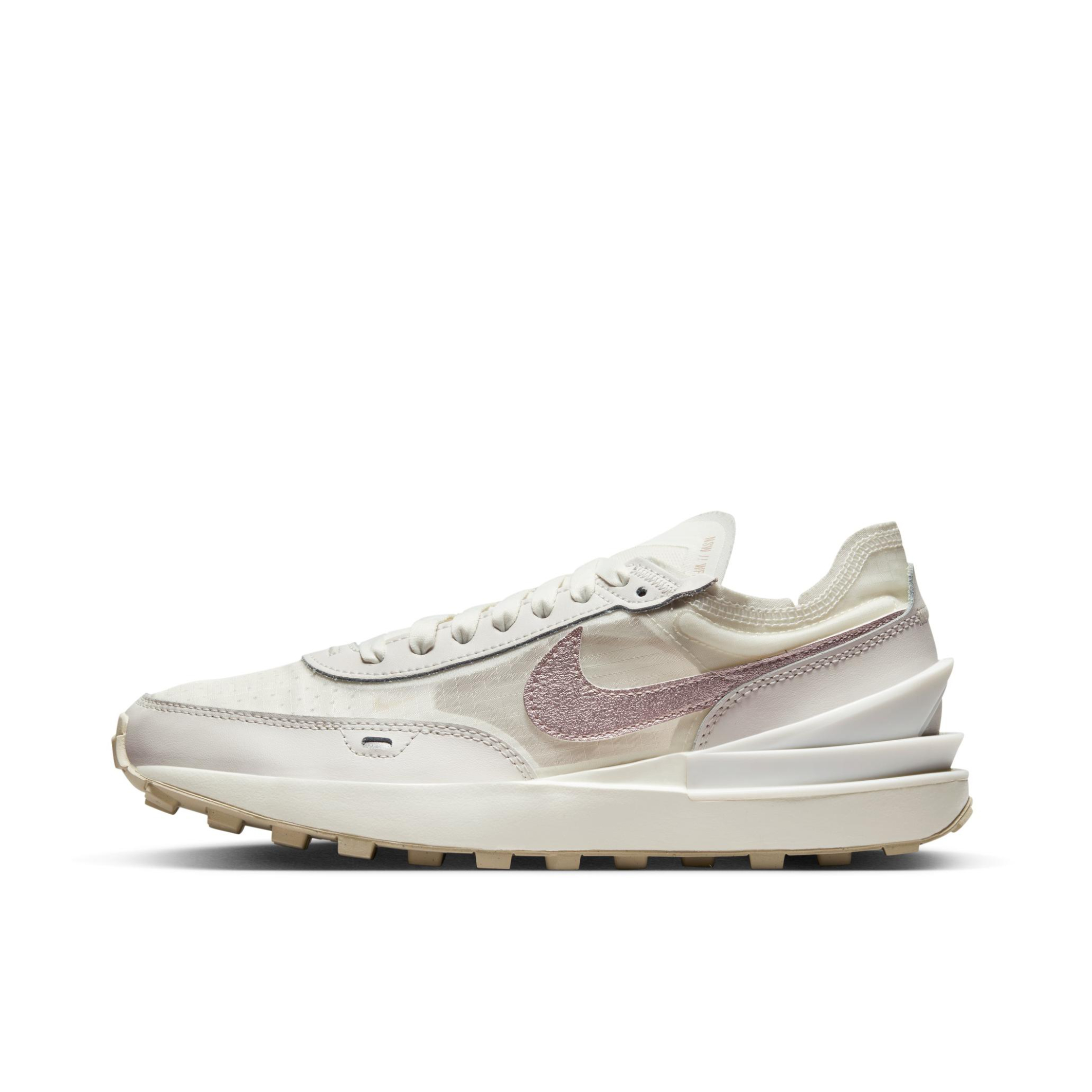推荐商品：Nike Waffle One 跑鞋 轻便透气防滑耐磨舒适复古缓震运动织物支撑圆头 女款/白色/褐色