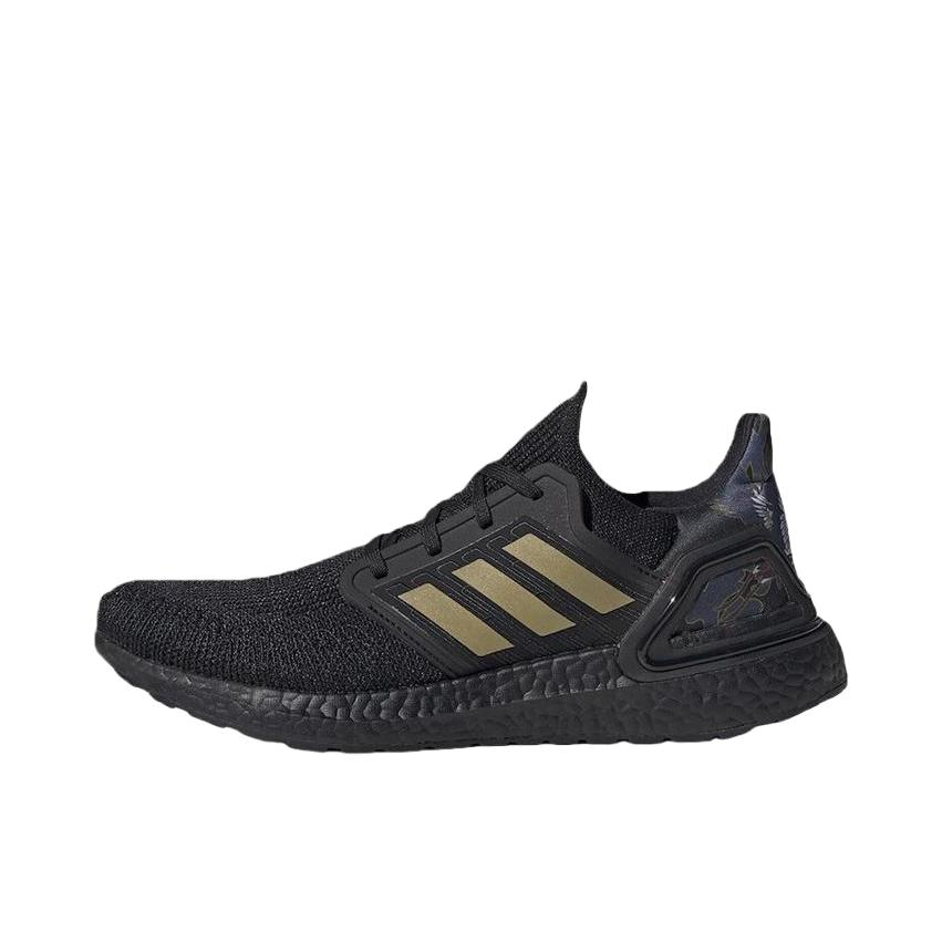 推荐商品：adidas UltraBoost 2020 经典UB 跑鞋 织物缓震回弹抗扭转圆头轻运动 Black Gold 新年限定/黑色 