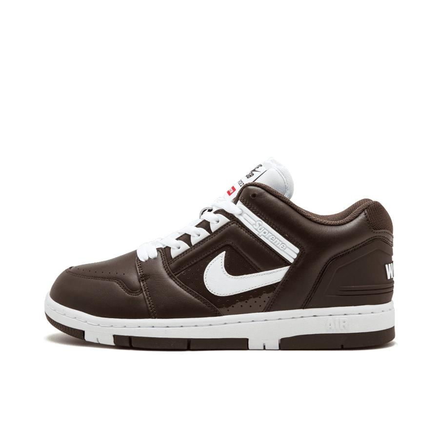 推荐商品：Nike SB Air Force 2 空军二号 休闲防滑 复古时尚 轻便 包裹性 板鞋 Brown Sup联名/黑咖啡