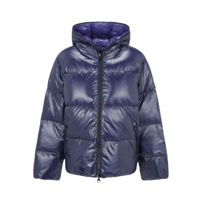 推荐商品：DUVETICA AUVA系列鸭绒拉链连帽短款羽绒服 VUDJ20136-K0001-NYS 蓝