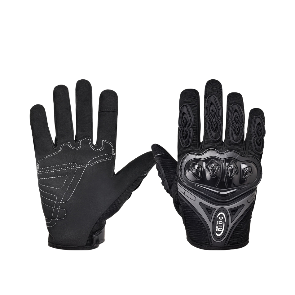 推荐商品：防摔 防滑 手掌超纤 手背PVC护壳 全指 骑行手套