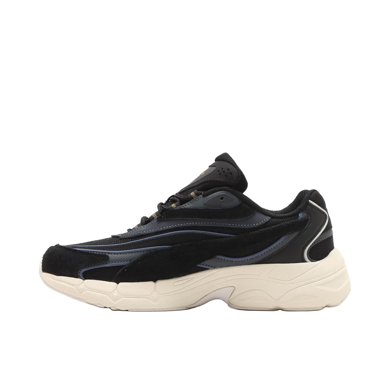 推荐商品：Puma/彪马 Teveris Nitro 运动休闲鞋 减震透气舒适耐磨潮流百搭复古圆头回弹 黑色/米白色