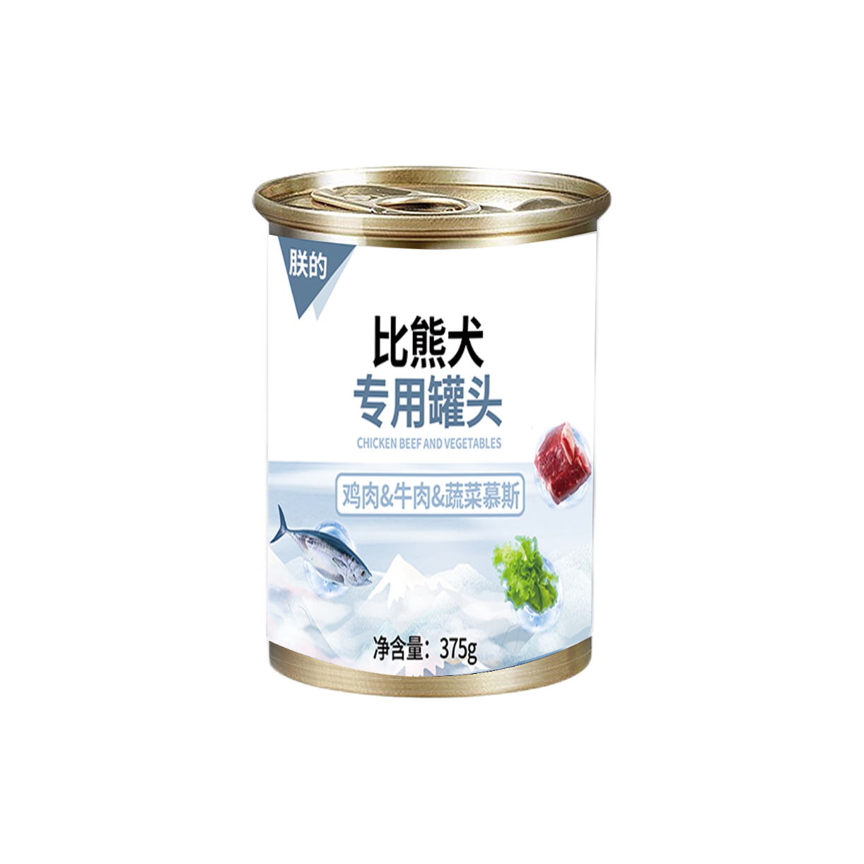 推荐商品：朕的 狗罐头湿粮成幼狗粮主食零食鸡肉牛肉慕斯375g
