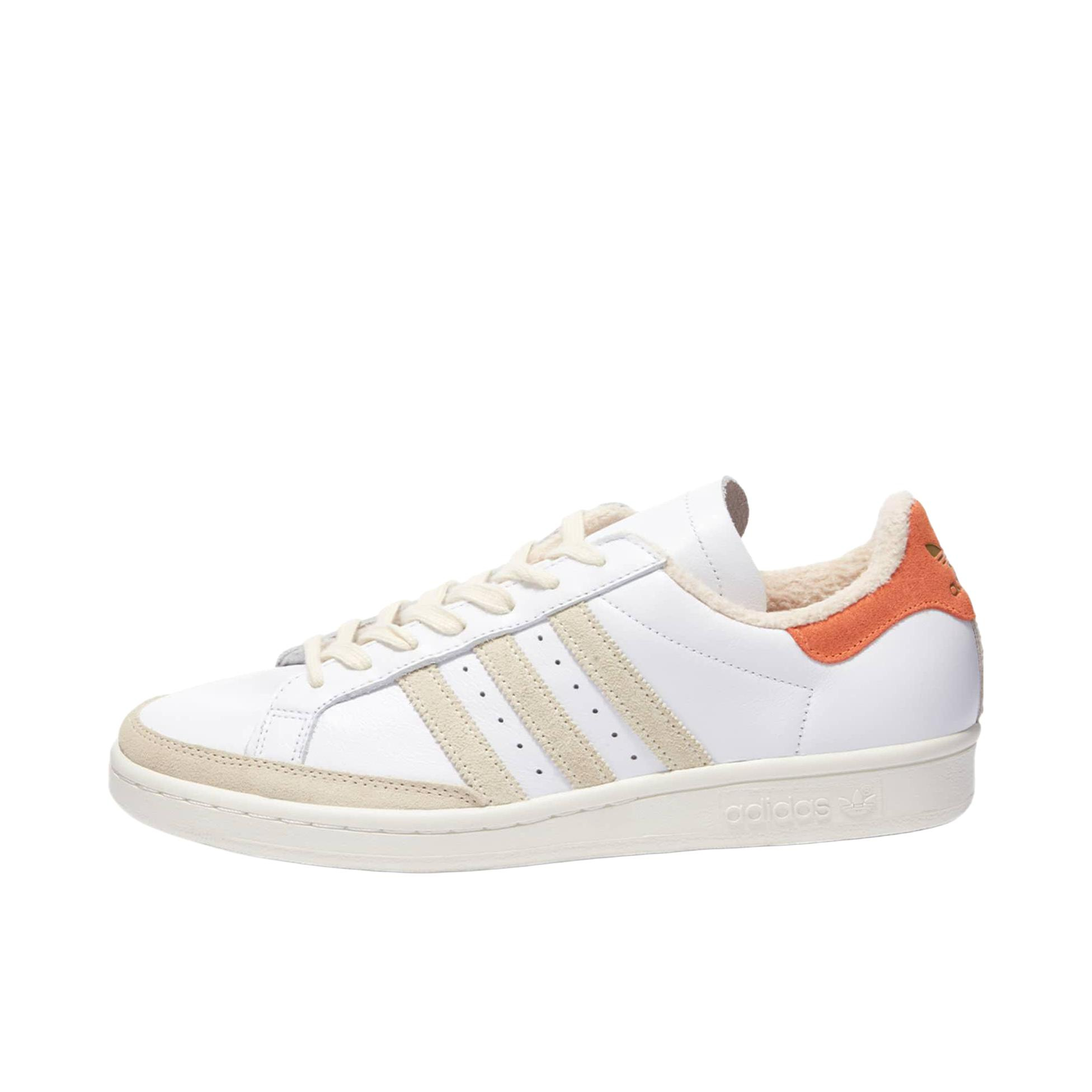 推荐商品：adidas Originals National Tennis 防滑 低帮 圆头 平跟 板鞋 白色/橙色