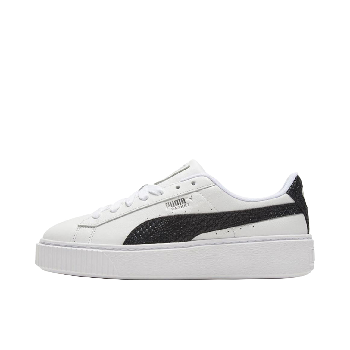 推荐商品：Puma/彪马 Platform Trace 运动休闲鞋 潮流复古圆头松糕底 女款/白色/黑色