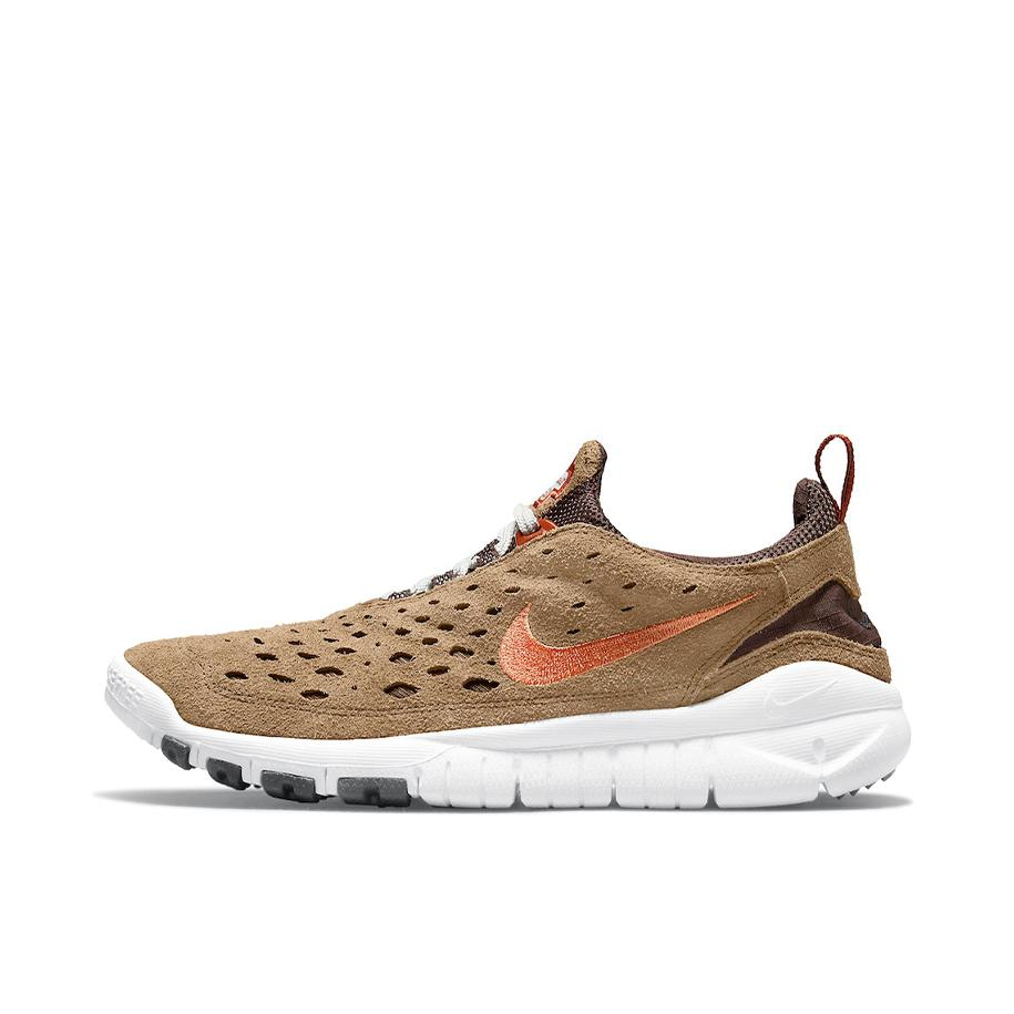 推荐商品：Nike Free Run Trail 跑鞋 缓震回弹舒适轻便防滑耐磨网面透气织物百搭赤足感 Dark Riftwood 棕色/赤褐/白色