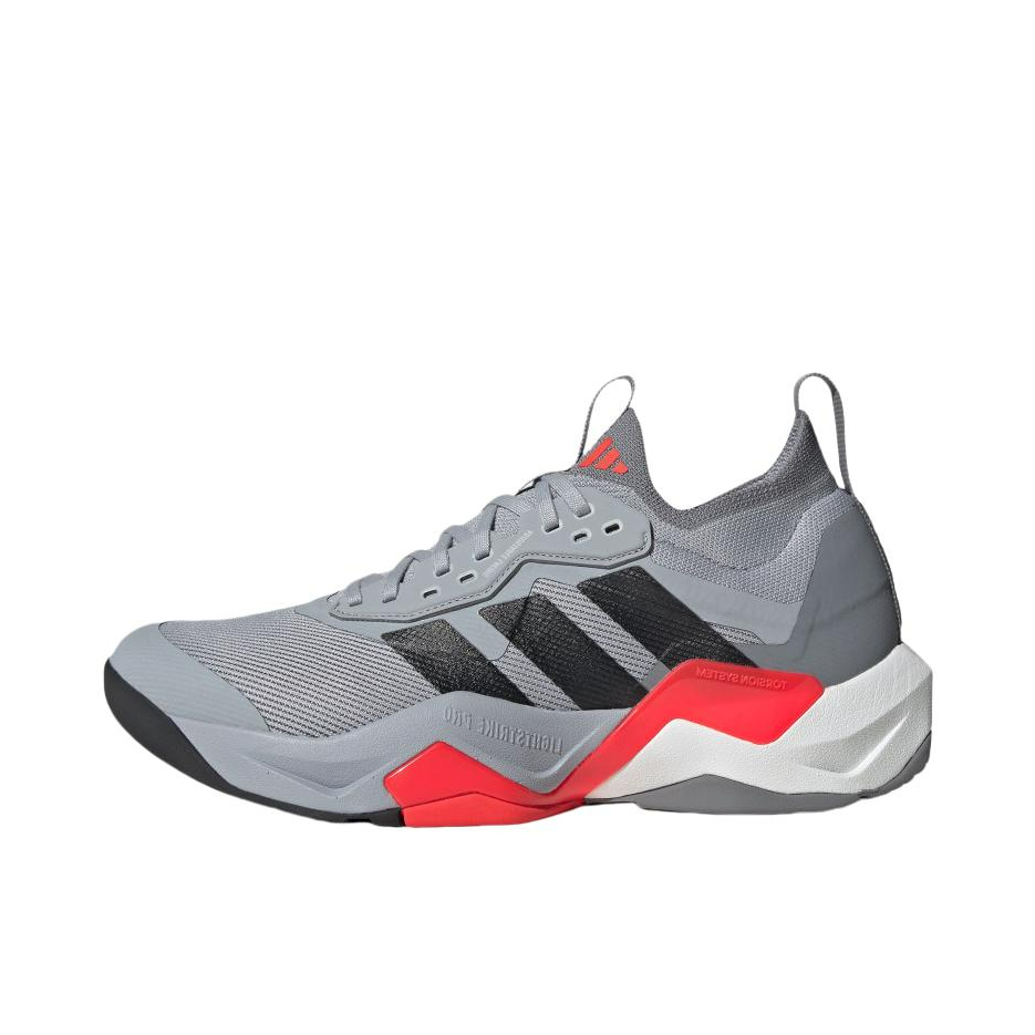推荐商品：adidas Rapidmove Adv 2 百搭 防滑 耐磨 综合训练 缓震低帮 回弹训练鞋 浅银色/黑色/亮红色
