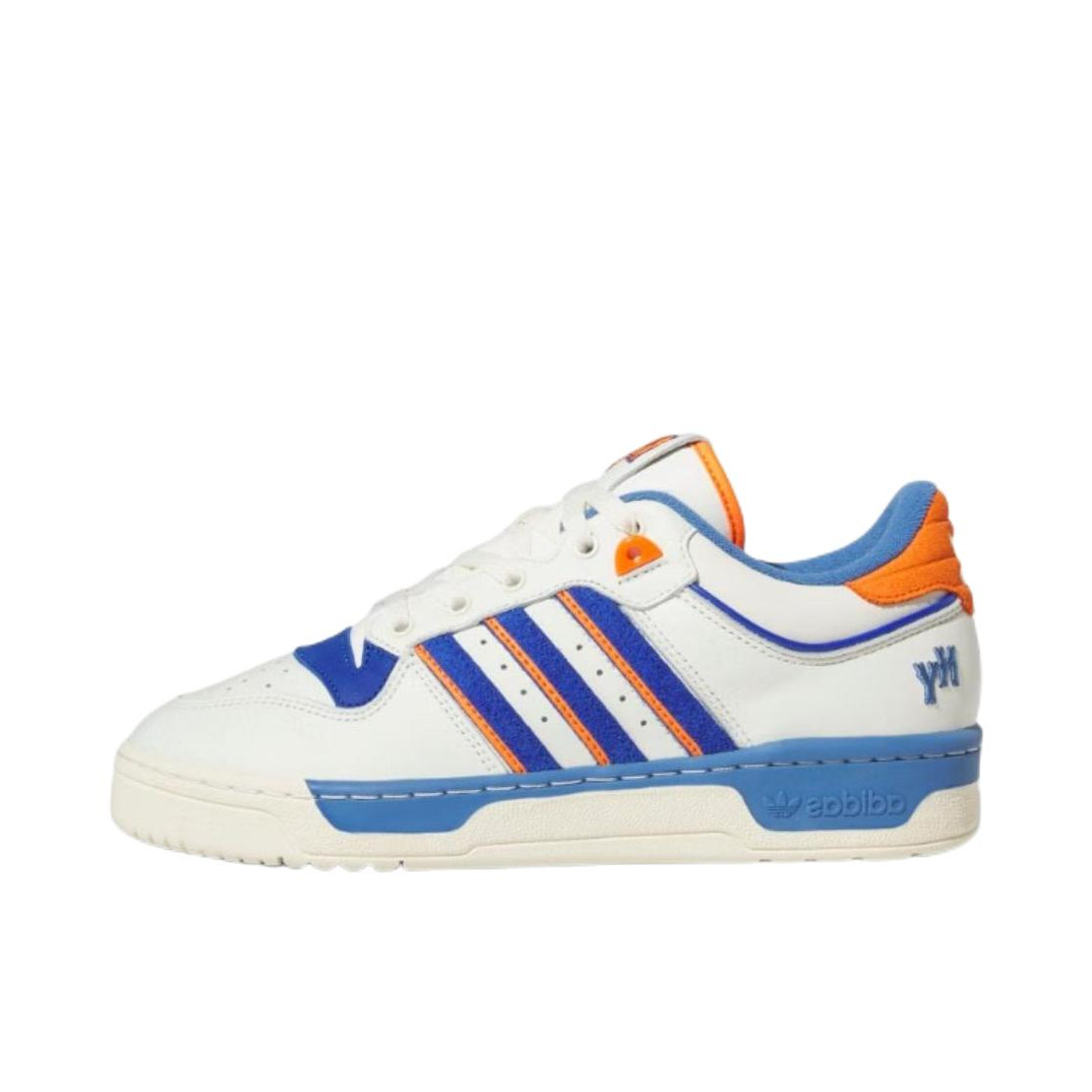 推荐商品：adidas Originals Rivalry 舒适简约 复古 轻便 透气 运动休闲鞋 白色/蓝色/橘色
