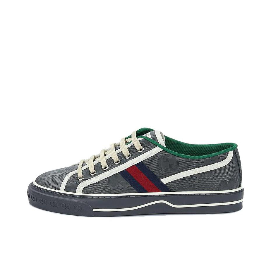 推荐商品：Gucci Tennis 1977 板鞋 时尚潮流防滑耐磨休闲轻便舒适百搭网眼透气圆头运动做旧厚底 灰色