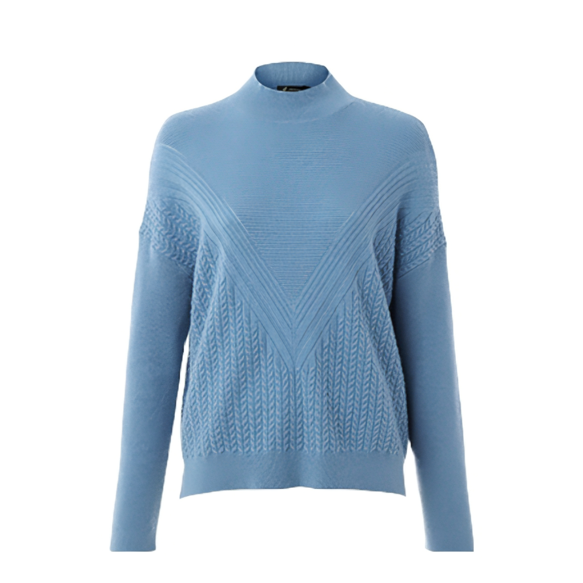 推荐商品：pipigou/皮皮狗 半高领移针羊绒毛衣 女装 8845185518 天际蓝