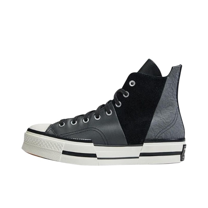 推荐商品：Converse/匡威 Chuck 70 Plus 帆布鞋 防滑耐磨舒适透气百搭潮流时尚简约解构 黑色/灰色/拼接