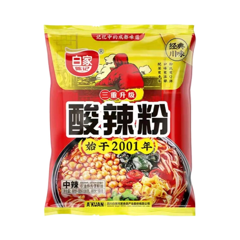 推荐商品：白家陈记 经典酸辣粉 袋装 方便非油炸冲泡 免煮宿舍